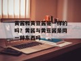 黄酱和黄豆酱是一样的吗？黄酱与黄豆酱是同一种东西吗