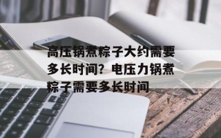 高压锅煮粽子大约需要多长时间？电压力锅煮粽子需要多长时间