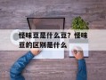 怪味豆是什么豆？怪味豆的区别是什么