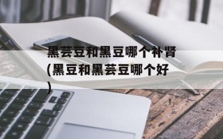 黑芸豆和黑豆哪个补肾(黑豆和黑芸豆哪个好)