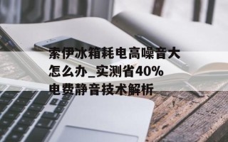 索伊冰箱耗电高噪音大怎么办_实测省40%电费静音技术解析