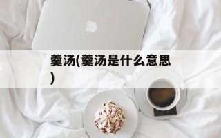 羹汤(羹汤是什么意思)