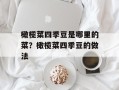 橄榄菜四季豆是哪里的菜？橄榄菜四季豆的做法