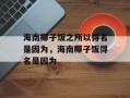 海南椰子饭之所以得名是因为，海南椰子饭得名是因为