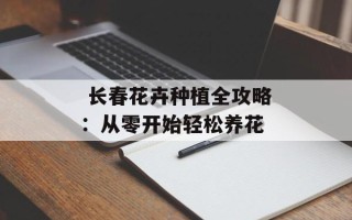  长春花卉种植全攻略：从零开始轻松养花