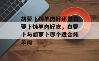 胡萝卜炖羊肉好还是白萝卜炖羊肉好吃，白萝卜与胡萝卜哪个适合炖羊肉